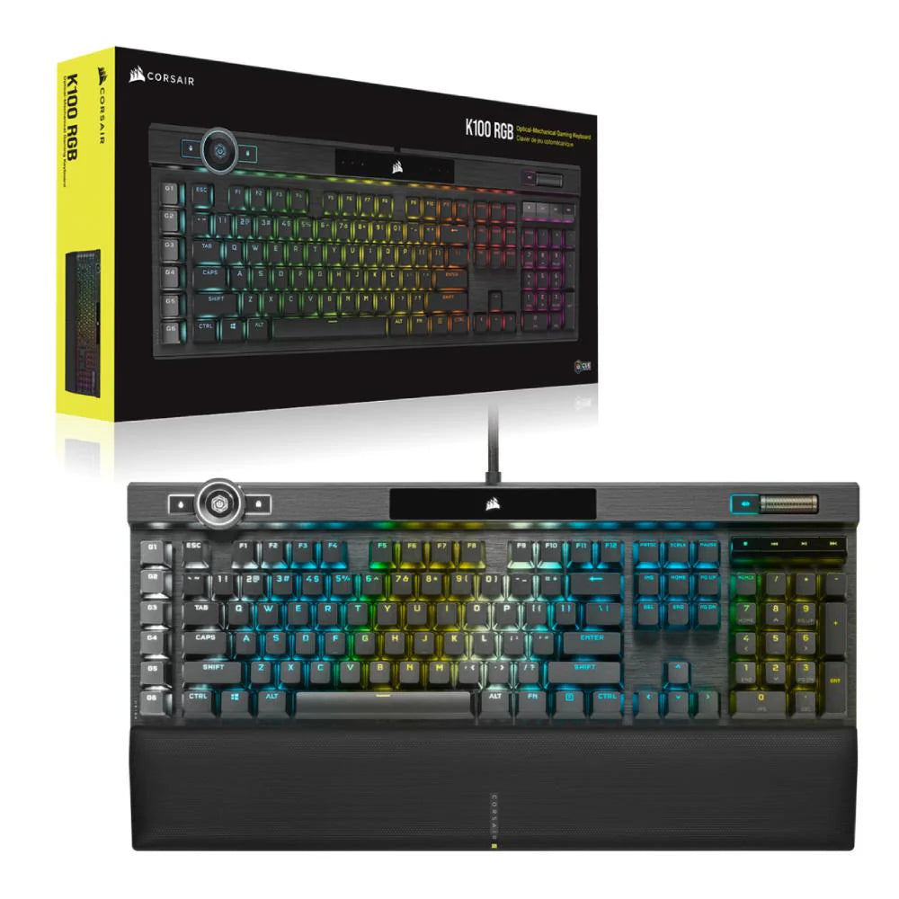 Corsair K100 RGB Wired Gaming Optical-Mechanical OPX Switch Keyboard