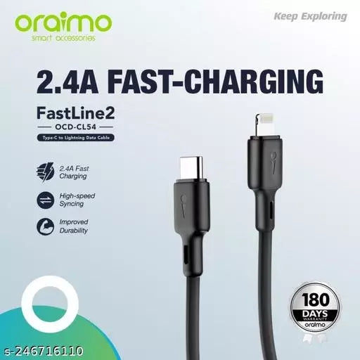 Data Cable Oraimo OCD-CL54 2.4A C to Iightning Data Cable Oraimo OCD-CL54 2.4A C to Iightning