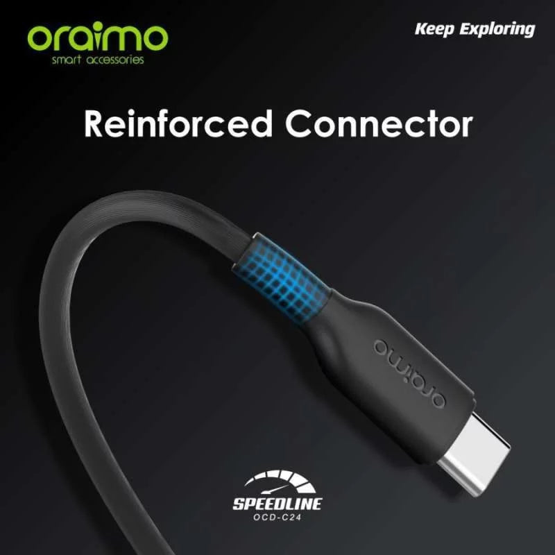 Oraimo OCD-154CC FastLine Type-C Super Fast Charging Data Cable - Black