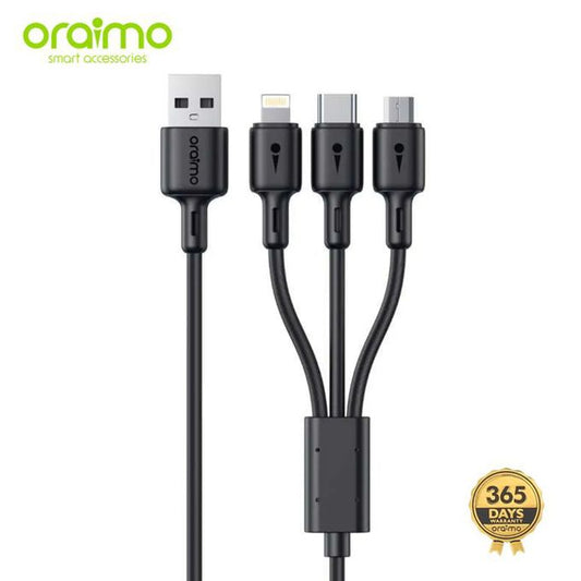 Oraimo OCD-X93 3 In 1 Fast Charging Cable