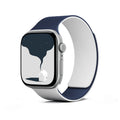 MOFT Snap Duo Apple Watch Band Navy Blue and Misty Cove – dual-tone magnetic silicone strap for Apple Watch, available in Doha, Qatar.