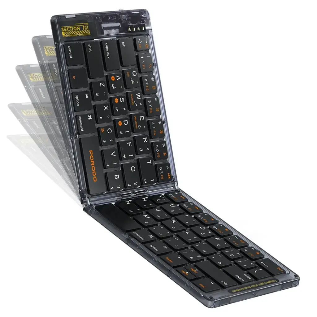 Porodo Crystal Shell Wireless Keyboard Porodo Crystal Shell Wireless Keyboard