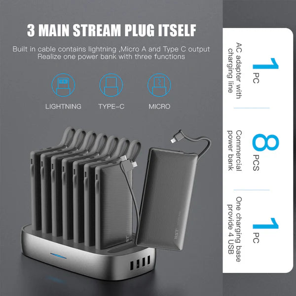 WST 8-in-1 Power Bank Station – Black