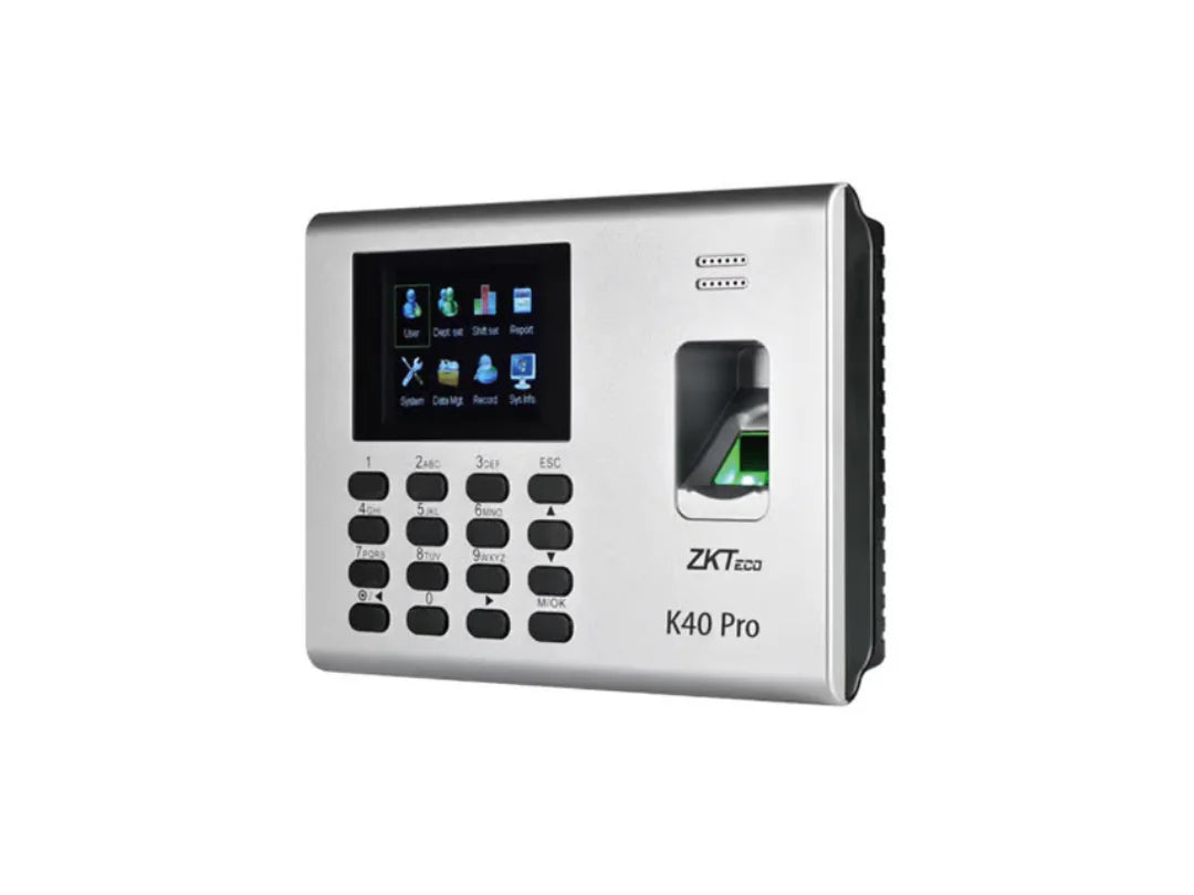 ZKTeco K40 Pro time attendance and access control terminal with fingerprint and RFID support, available in Qatar.