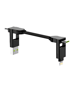 Rolling Square inCharge X 6-in-1 Multi Charging Cable – Lava Black Rolling Square inCharge X 6-in-1 Multi Charging Cable – Lava Black