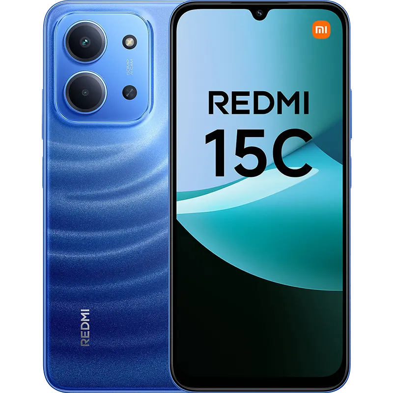 Redmi 15C 4G smartphone with 4GB RAM and 128GB storage – affordable mobile in Qatar.