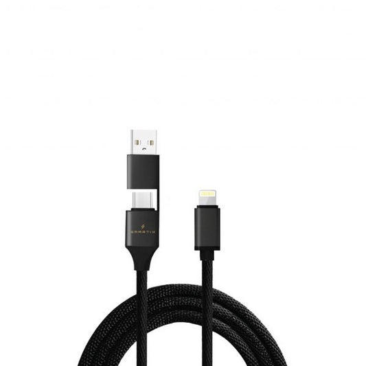 Smartix Premium USB-C/ A to Lightning Cable 1.5 Fabric Braided