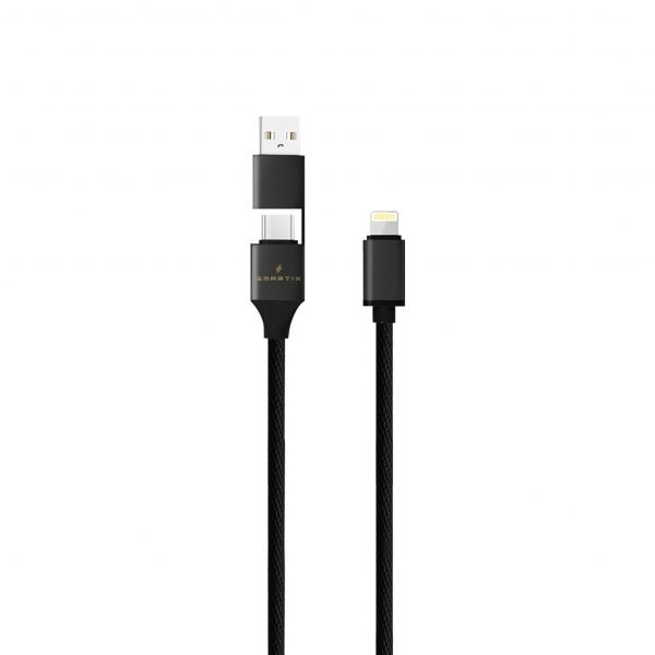 Smartix Premium USB-C/ A to Lightning Cable 1.5 Fabric Braided