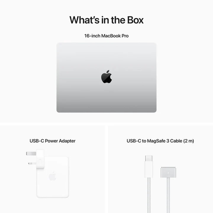 Macbook Pro 16 inch M2 Pro (Arabic & English Keyboard) 12 core CPU 19 core GPU,16GB 512 GB - SilverMNWC3AB/A