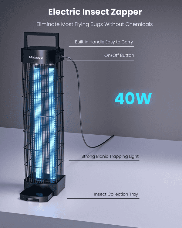 Moxedo 40W Electric Insects Zapper Indoor Bug Zapper