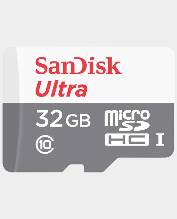 SanDisk Ultra Class 10 microSD Card 32GB for Full HD video and fast storage, available in Qatar.