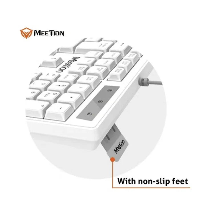Meetion K300 USB Standard Wired Keyboard - White
