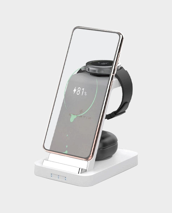 Smartix Premium 3-in-1 Wireless Charging For Samsung Devices SMSD01 – White