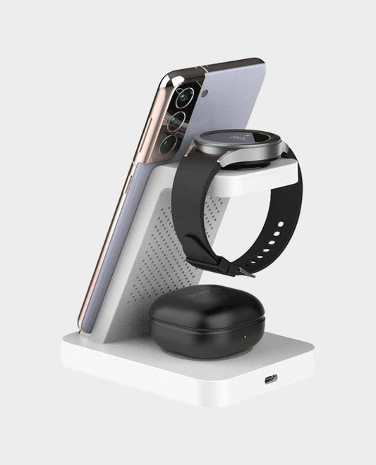 Smartix Premium 3-in-1 Wireless Charging For Samsung Devices SMSD01 – White