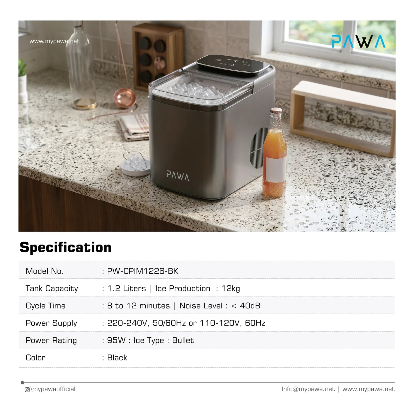 PAWA Chiller Portable Ice Maker