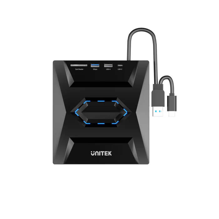 Unitek 5-in-1 External Optical CD Drive with USB Hub (CD/DVD Writer) Unitek 5-in-1 External Optical CD Drive with USB Hub (CD/DVD Writer)
