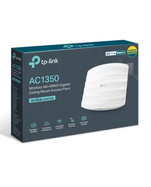 TP-Link EAP225 V4 AC1350 Wireless MU-MIMO Gigabit Ceiling Mount Access Point TP-Link EAP225 V4 AC1350 Wireless MU-MIMO Gigabit Ceiling Mount Access Point