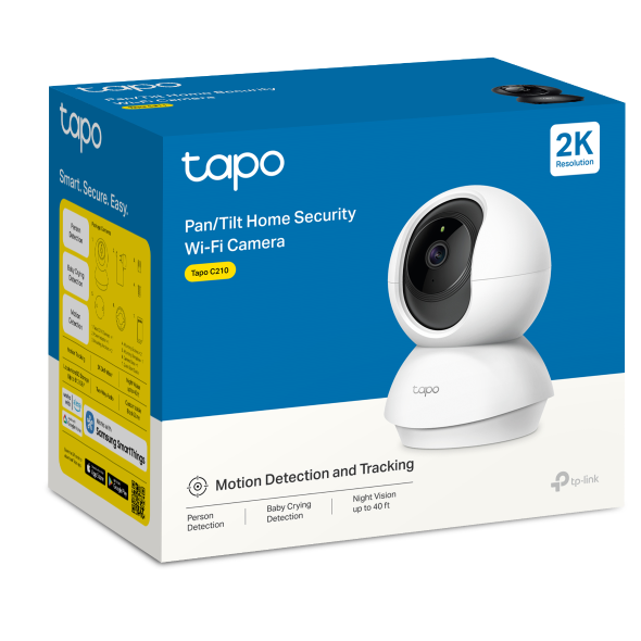 Tapo C210 Pan/Tilt Home Security Wi-Fi Camera - Combo Pack of 2