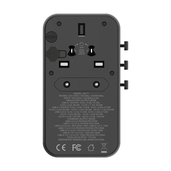 Momax 1-World 170W GaN 4 Port Travel Adapter