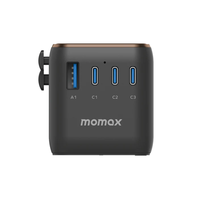 Momax UA17D 4 Port Travel Adaptor 170W - Desert Titanium
