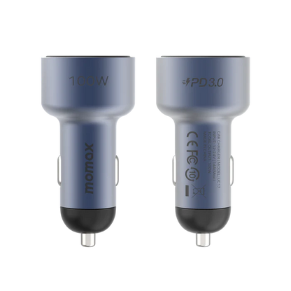 MOMAX MoVe 3-Port Car Charger 100W