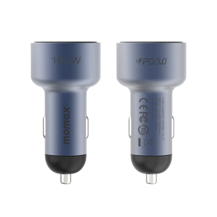 MOMAX MoVe 3-Port Car Charger 100W