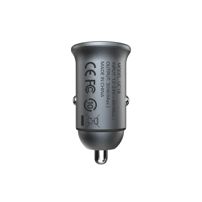Momax MoVe Dual-Port Car Charger 30W Momax MoVe Dual-Port Car Charger 30W
