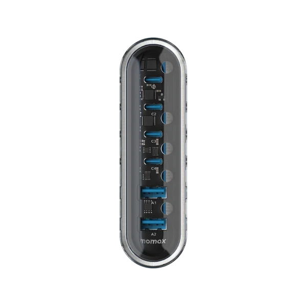 Momax 1-Charger Flow Plus PD 120W 6 Ports GaN Desktop Charger
