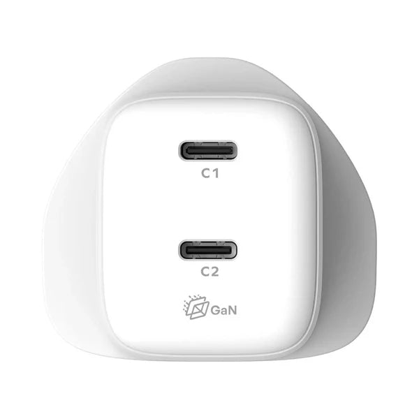 Momax 1-Charge 45W Dual USB-C GaN Charger - White