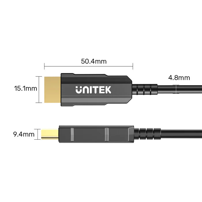 Unitek 4K 60Hz HDMI Fiber Optic Cable 25Mtr