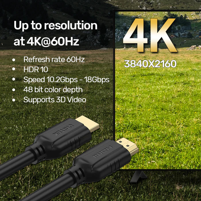 Unitek 4K@60Hz HDMI Cable – 2 Meter Unitek 4K@60Hz HDMI Cable – 2 Meter