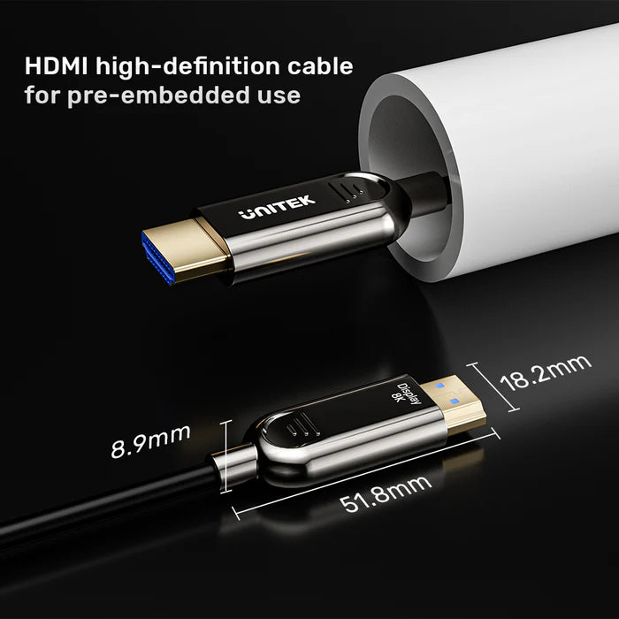 Unitek Fiber Optic 8K HDMI Cable 20Mtr