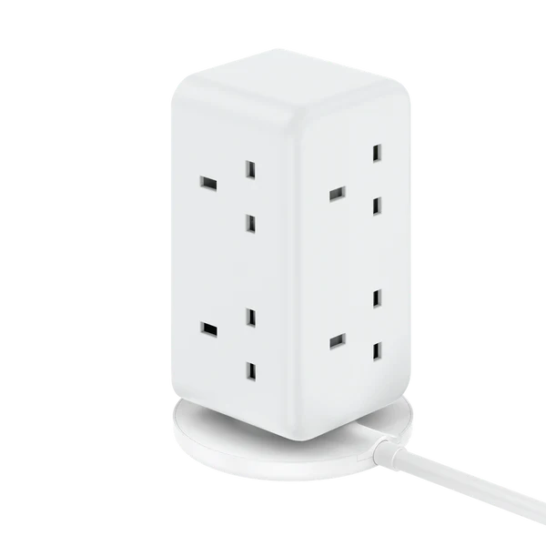 Momax 1-Charge Work Flow 6-Outlet Digital Display Power Tower with USB - Black