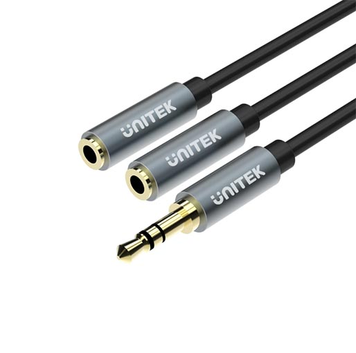 Unitek 3.5MM AUX Audio Cable-Male to 2xFemale