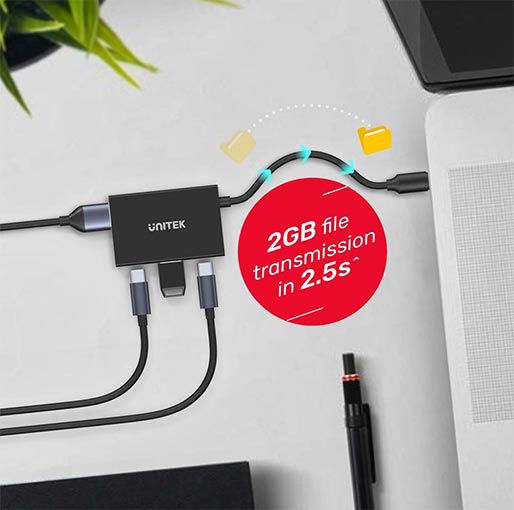 Unitek uHUB Q4 Advanced 4-in-1 USB-C Hub in 10Gbps Unitek uHUB Q4 Advanced 4-in-1 USB-C Hub in 10Gbps