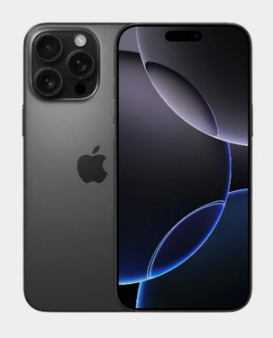 Apple iPhone 16 Pro 256GB in Black Titanium – front and back view showcasing its sleek design.