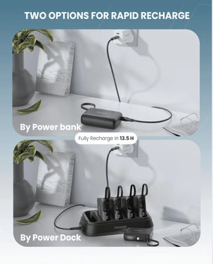 Moxedo Combo 5x10000mAh Powerbank with Charging Dock – Black