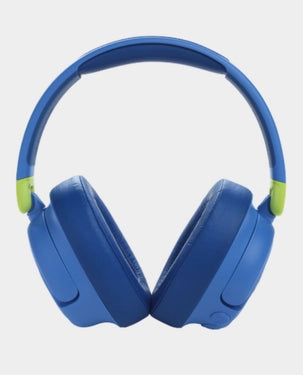 JBL JR 460NC Kids Wireless Over-Ear Headphones in Blue featuring Safe Sound technology and foldable design, available in Doha, Qatar