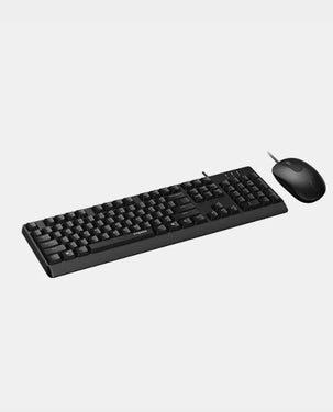 Rapoo X130Pro Wired Keyboard and Mouse | Plug and Play English Arabic Keyboard | 1000 DPI Sensor Mouse - Black