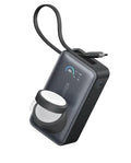 Anker MagGo A1657H11 10000mAh 35W power bank with Apple Watch charging in black
