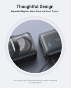 Anker MagGo Power Bank 10000mAh 35W with Apple Watch Charging USB-C (A1657H11) - Black