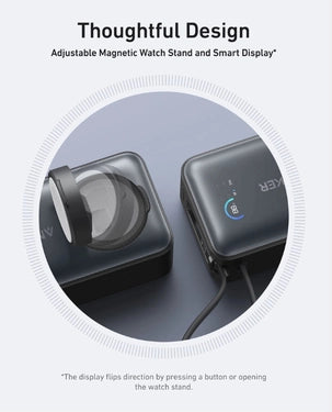 Anker MagGo Power Bank 10000mAh 35W with Apple Watch Charging USB-C (A1657H11) - Black