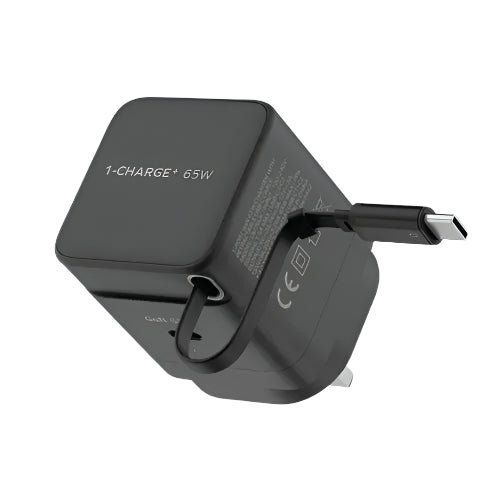 Momax 1-Charge GaN Travel Charger | 65W | GaN Technology | Built-In USB-C Cable | UM76UKD - Black Momax 1-Charge GaN Travel Charger | 65W | GaN Technology | Built-In USB-C Cable | UM76UKD - Black