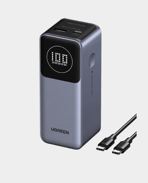 UGREEN Nexode Power Bank 12,000mAh 100W - Smart Display, USB-C x2, USB-A, Grey (PB724)