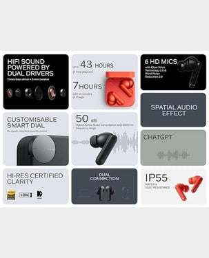 CMF by Nothing Buds Pro 2 True Wireless Earbuds Orange