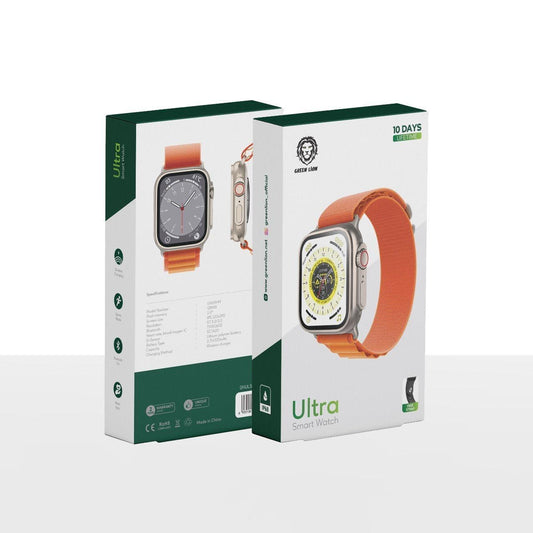 Green Lion Ultra Smart Watch Strap 49MM Titanium Orange/Black