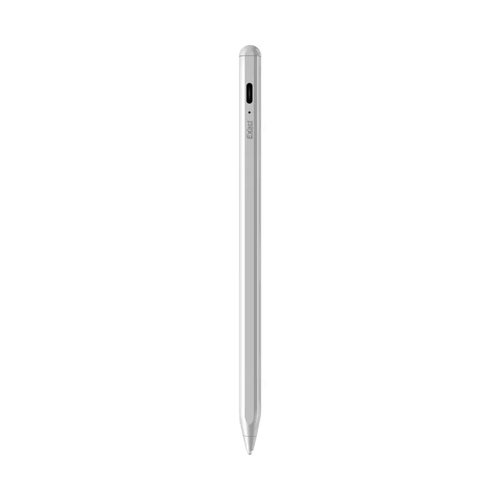 Exact Magnetic Pencil EX1210 white stylus pen with USB‑C charging and magnetic attachment for iPads – available in Qatar.