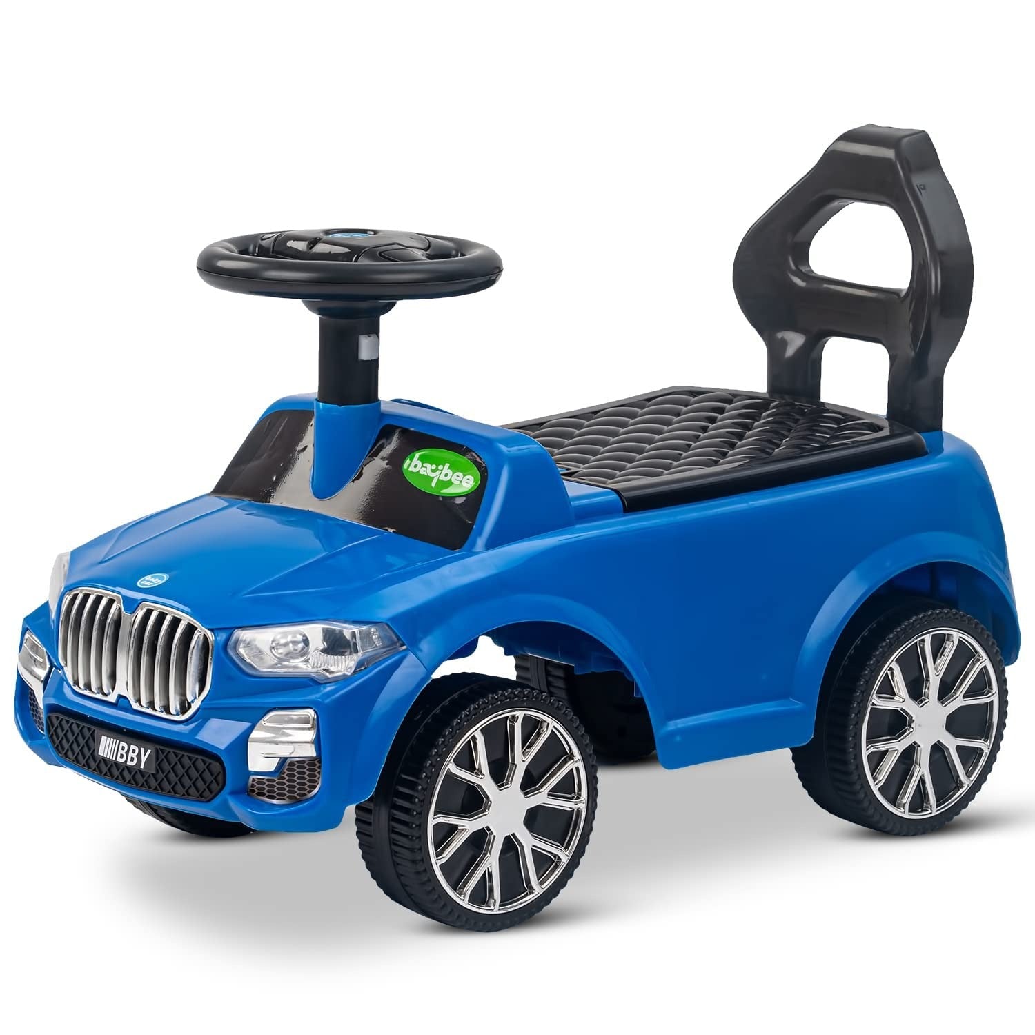 Baybee Magnus Ride On Baby Car for Kids with Horn Button & High Backrest - Blue