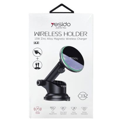 Yesido C132 15W Magnetic Wireless Charger Car Holder