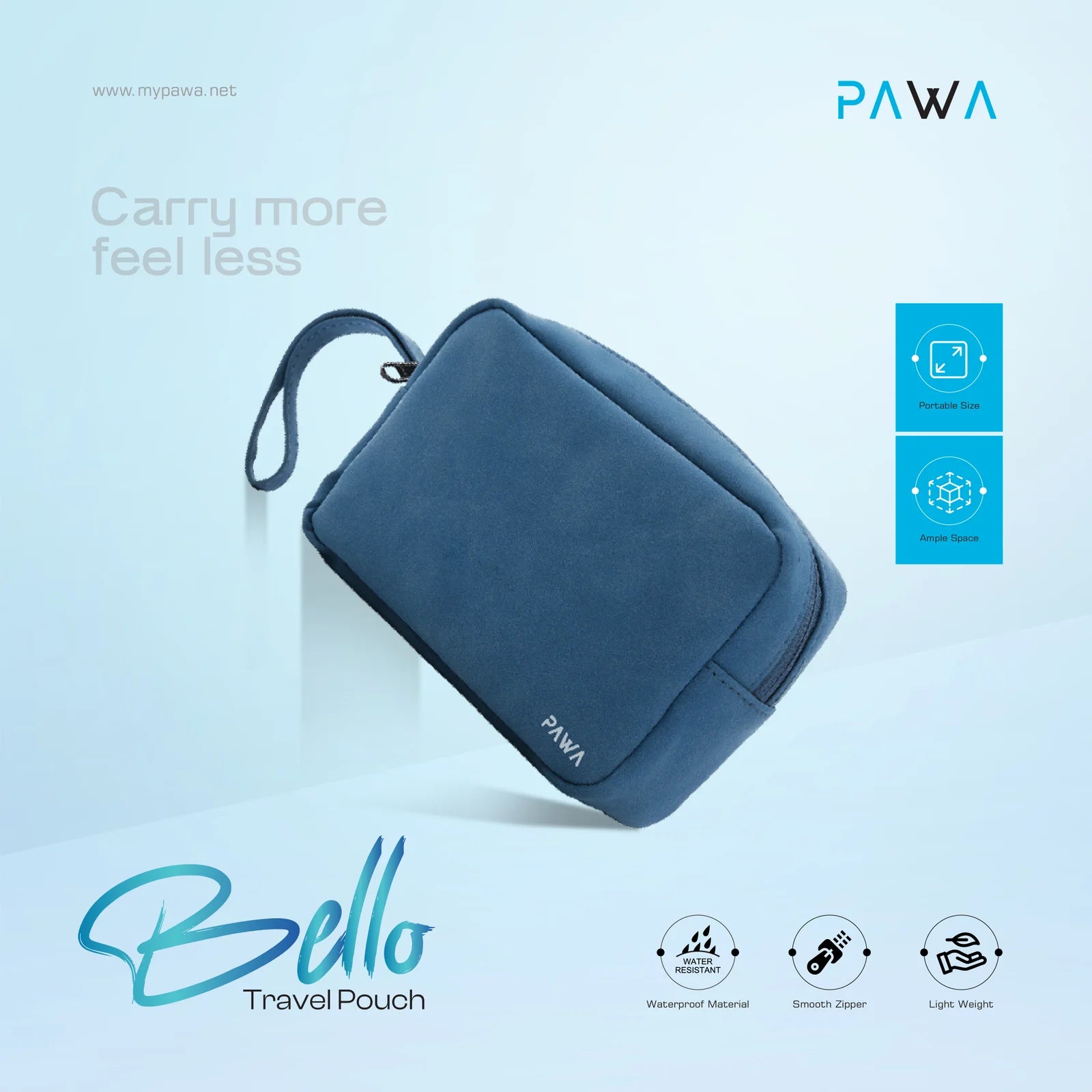 PAWA Bello Travel Pouch - Blue